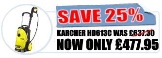 NEW Karcher Industrial Pressure washer
Supplied with FREE Dirtblaster nozzle
Space saving design easy to manoevre
Suitable for all cleaning tasks