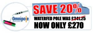 Unique opportunity! One only refurb pole
At amazing price! Was �341.25!
Universal aircraft alloy waterfed pole
Supplied complete with 11in Brush
Extremely versatile system
Positive quick release collars